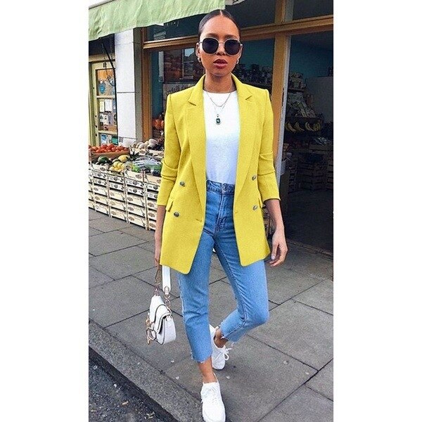 Fashion Fix Shawl Collar Double Breasted Blazer