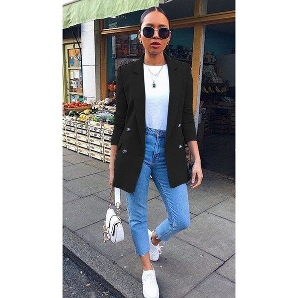 Fashion Fix Shawl Collar Double Breasted Blazer