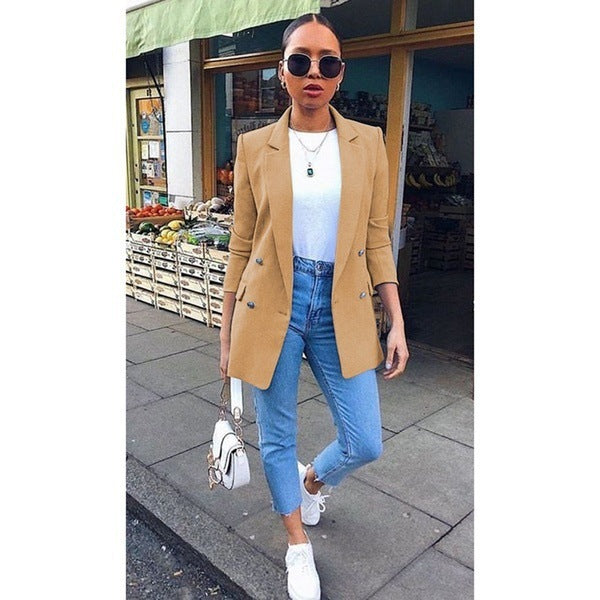 Fashion Fix Shawl Collar Double Breasted Blazer
