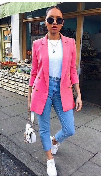 Fashion Fix Shawl Collar Double Breasted Blazer