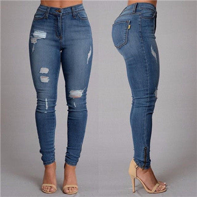 Fashion Fix Button Ripped boyfriend Jeans