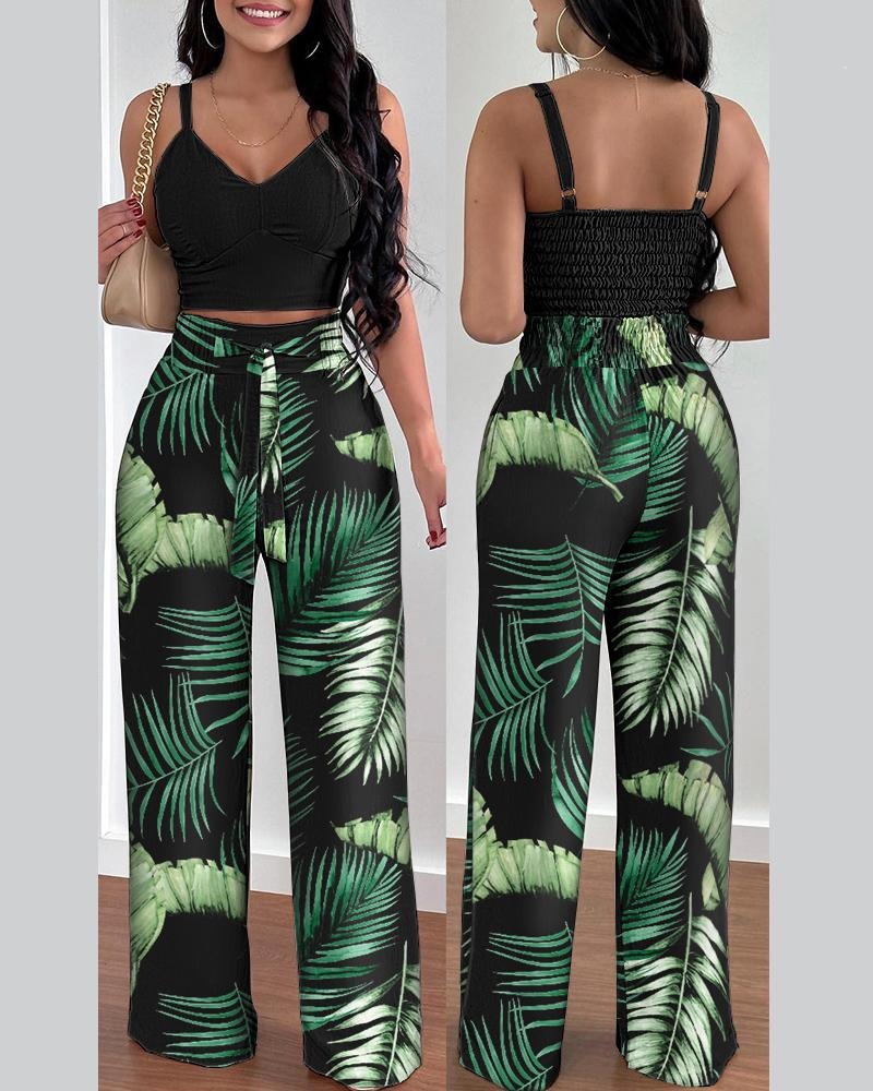 Fashion Fix Pattern Print Long Pants Set