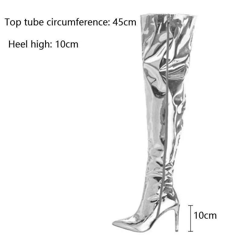 Fashion Fix Women Pointy Toe Over The Knee Boots